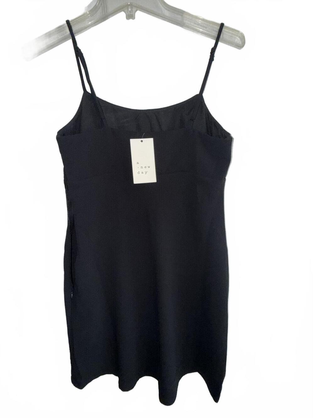 A New Day Black Spaghetti‑Strap Slip Dress – Size XS, NWT - Picture 2 of 3